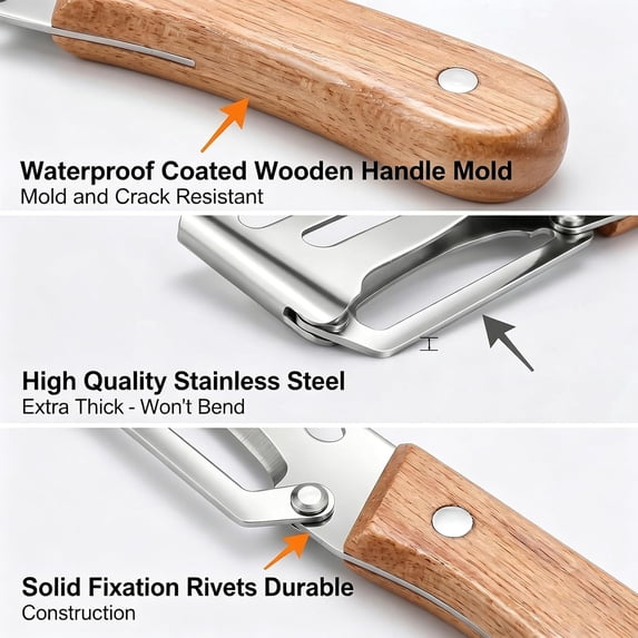 Two piece multifunction vegetable peeler set