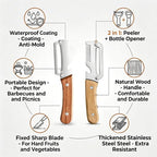 Vegetable peeler in use on fresh vegetables