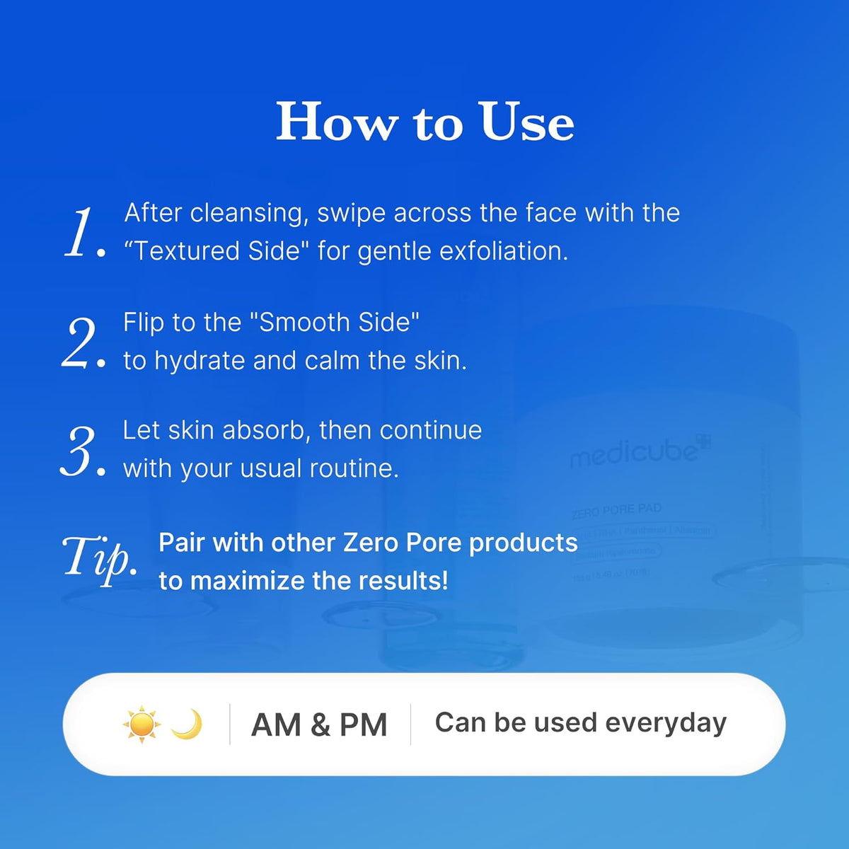 medicube Zero Pore Pad 2.0 – Exfoliating Toner Pads