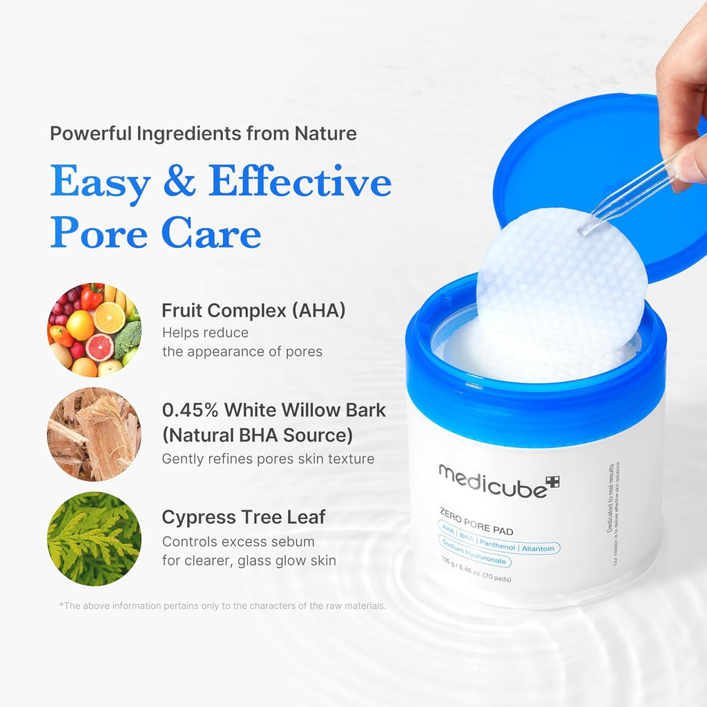 medicube Zero Pore Pad 2.0 – Exfoliating Toner Pads